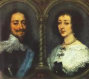 DYCK, Sir Anthony Van Charles I of England and Henrietta of France dfg USA oil painting reproduction